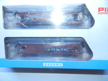 Piko 283338 2er Set Offene Güterwagen Eaos DB AG VI mit Graffiti und Kohleladung