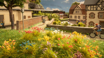 NOCH 06805 - Blumen 250 Stück, Farben grün-gelb, blau-weiß, Heide, Korn, Lavendel