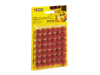 NOCH 07042 - Grasbüschel Mini-Set XL “blühend” rot veredelt, 42 Stück, 9 mm