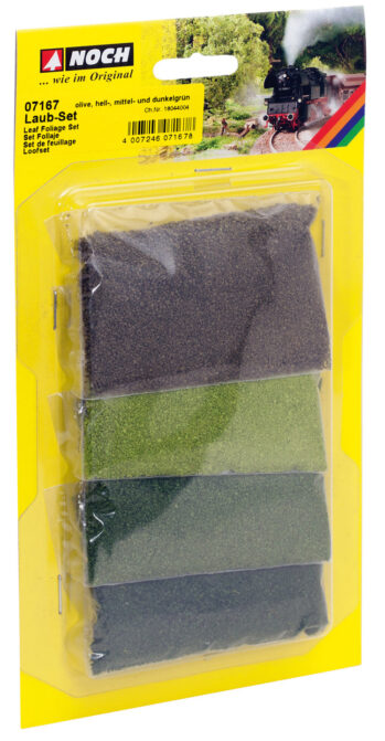 NOCH 07167 - Laub-Set je 14 g olive, hellgrün, mittelgrün, dunkelgrün