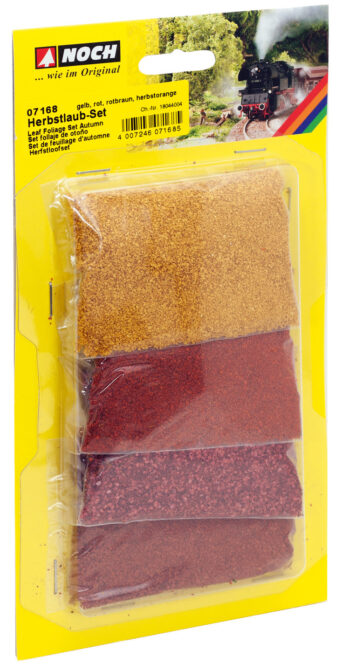 NOCH 07168 - Herbstlaub-Set je 14 g gelb, rot, rotbraun, herbstorange
