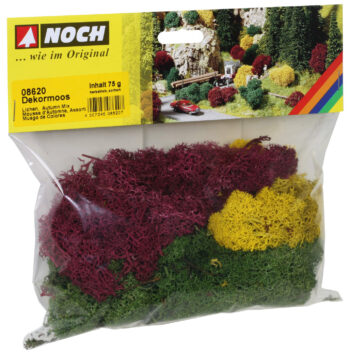 NOCH 08620 - Dekormoos herbstlich, sortiert, 75 g Beutel