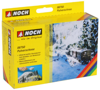 NOCH 08750 - Pulverschnee Glitzernd weißes Spezialpulver zum Gestalten von Winterlandschaften. Zum Aufstreuen. 200 g Packung