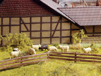 NOCH 13040 - Weidezaun 13 Teile, 1,3 cm hoch insgesamt ca. 100 cm lang