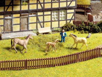 NOCH 13080 - Gartenzaun 18 Teile, 1,3 cm hoch insgesamt ca. 97 cm lang