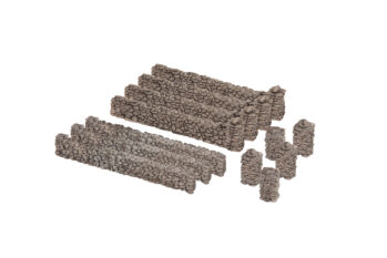 NOCH 13171 - Feldsteinmauer 12 Teile, Gesamtlänge 70 cm, Mauerhöhe 1,3 cm, Pfeilerhöhe 2,0 cm