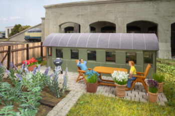 NOCH 14293 - Gartenhaus "Bahnwaggon" 9.7 cm x 3.7 cm, 3.5 cm hoch