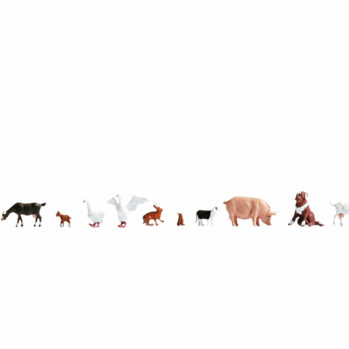NOCH 15711 - Tiere auf dem Bauernhof (12 Figuren)