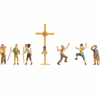 NOCH 15874 - Bergwanderer mit Gipfelkreuz