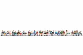 NOCH 16045 - Mega-Spar-Set “Sitzende” 30 Figuren, ohne Bänke