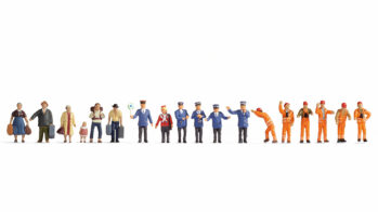 NOCH 16122 - XL-Set “Am Bahnhof” 18 Figuren