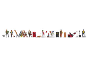 NOCH 16220 - Figuren-Themenwelt „Wintertag“ Inhalt: 6 Figuren, 2 Bobs, 2 Holzschlitten, 2 Schneemänner, 1 Schneefräse, 1 Schneeschaufel, klein, 1 Schneeschaufel, groß, 1 Schneehexe, 1 Snowboard…