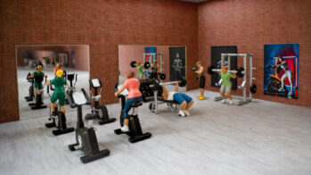 NOCH 16292 - Figuren-Themenwelt „Fitness-Studio" Inhalt: 1 Mann beim Bankdrücken 1 Mann mit Kurzhanteln 1 Mann auf Fahrrad 1 Frau auf Crosstrainer 1 Frau am Squat Rack 1 Crosstrainer 1 Fahrrad 1 Han…