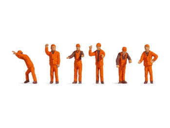 NOCH 47011 - Rangierpersonal Hobby-Figuren, 6 Figuren (ohne Bänke)