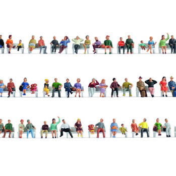 NOCH 18402 - Mega-Spar-Set “Sitzende” 60 Figuren, ohne Bänke
