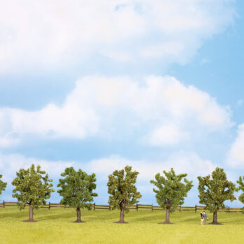 NOCH 25090 - Obstbäume grün, 7 Stück, ca. 8 cm hoch