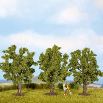 NOCH 25110 - Obstbäume grün, 3 Stück, 8 cm hoch