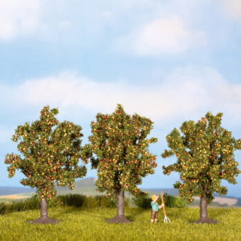 NOCH 25113 - Apfelbäume 3 Stück, 8 cm hoch