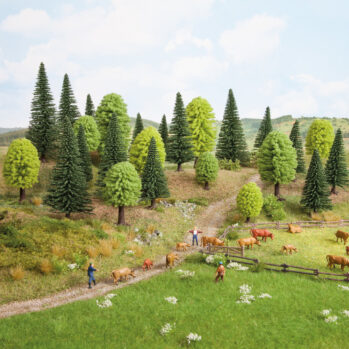 NOCH 26911 - Mischwald 10 Stück, 5 - 14 cm hoch