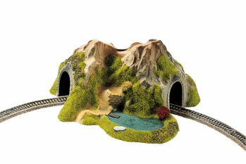 NOCH 34660 - Ecktunnel 1-gleisig, gebogen 25 x 25 cm, 12 cm hoch Durchfahrtshöhe 4,7 cm Geeignet für R1 oder R2