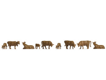 NOCH 38216 - Kühe, braun Hobby-Figuren (9 Figuren)