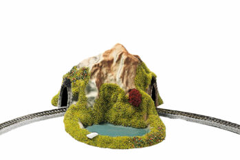 NOCH 44670 - Tunnel 1-gleisig, gebogen 17 x 13 cm, 8 cm hoch Durchfahrtshöhe 3,2 cm Geeignet für R1 oder R2