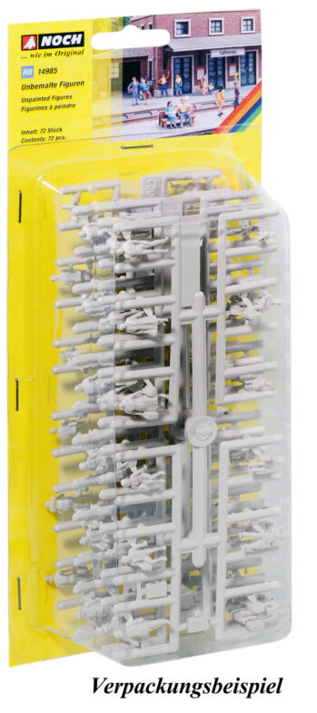NOCH 44985 - Unbemalte Figuren 72 Stück