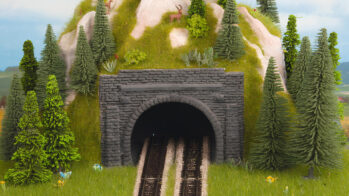 NOCH 48800 - Vorsatz-Portal 2-gleisig, zur Reduzierung von H0 auf TT 2 Stück, 14 x 10,5 cm