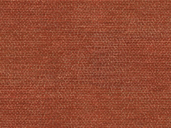 NOCH 56610 - 3D-Kartonplatte “Klinker” rot, 25 x 12,5 cm