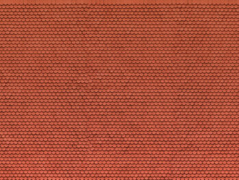 NOCH 56690 - 3D-Kartonplatte  “Biberschwanz” rot, 25 x 12,5 cm