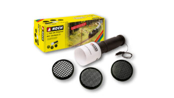 NOCH 60111 - Gras-Master 3.0 Inhalt: Gras-Master 3.0, Gegenpol mit Krokodilklemme, drei Siebe für das Beflocken mit unterschiedlich langen Grasfasern,