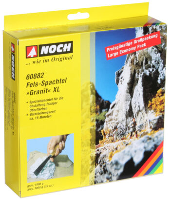 NOCH 60882 - Fels-Spachtel XL “Granit” grau, 1.000 g