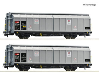 Roco 6600110 - 2-tlg. Set: Schiebewandwagen, SBB Cargo