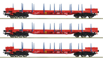 Roco 6600219 - 3er Set Rungenwagen Rs ÖBB