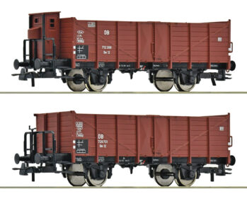 Roco 6600267 - 2er Set offene Güterwagen Omm 12 DB