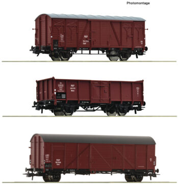 Roco 6600273 - 3er Set Güterwagen PKP
