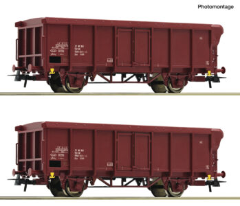 Roco 6600280 - 2er Set ex. Rolldachwagen DR