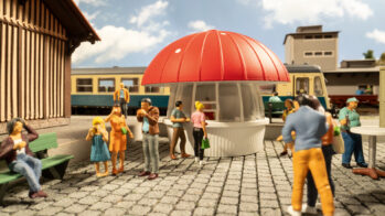 NOCH 66460 - Milchpilz Grundfläche: 4 x 4 cm Durchmesser: Dach 6 x 6 cm Höhe: 5 cm