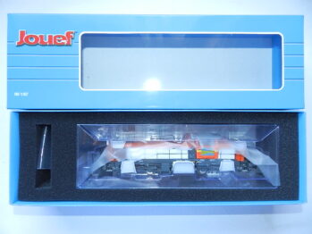 Jouef HJ2472 S Millet Rail, dieselelektrische Lokomotive des Typs Vossloh DE 18, orange/grau Farbgebung, Ep. VI Sound