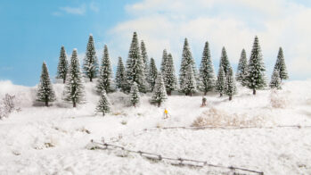 NOCH 32828 - Schneetannen 25 Stück, 3,5 - 9 cm hoch