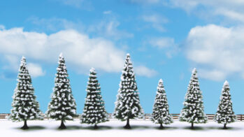 NOCH 25087 - Schneetannen 7 Stück, ca. 8 - 12 cm hoch