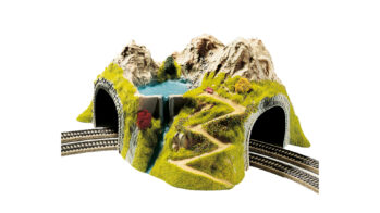 NOCH 05180 - Ecktunnel 2-gleisig, gebogen 43 x 41 cm, 23 cm hoch Durchfahrtshöhe 9,3 cm Geeignet für R1 oder R2
