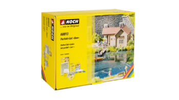 NOCH 60813 - Perfekt-Set “See” Inhalt: Water-Drops® "color", 250 g transparent und je 25 g Farbgranulat in blau, grün, braun (Art.-Nr. 60856), Wellen & Wogen, 150 ml (Art.-Nr. 6086…