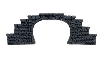 NOCH 44430 - Tunnel-Portal 2-gleisig,12 x 4 cm, Kunststoff 2 Stück