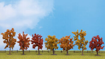 NOCH 25070 - Herbstbäume 7 Stück, ca. 8 - 10 cm hoch