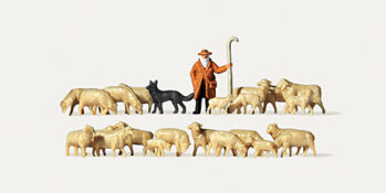 Merten 272583 - Schäfer mit Schafherde und Hu