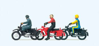 Preiser 10081 - H0 Motorradfahrer auf Hercules