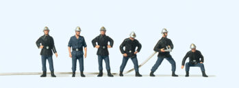 Preiser 10233 - H0 Feuerwehrmänner Frankreich. Alter Helm