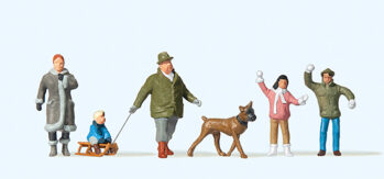 Preiser 10310 - H0 Familie Krause im Schnee