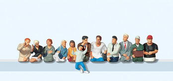 Preiser 10386 - H0 Sitzende Fahrgäste für Bus und Bahn